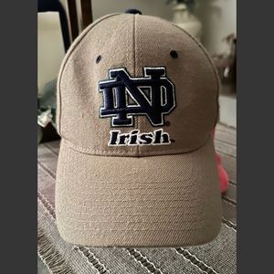 Notre Dame Fighting Irish | VTG Fitted Sz 6 7/8 Hat | Zephyr Cap - Khaki & Blue